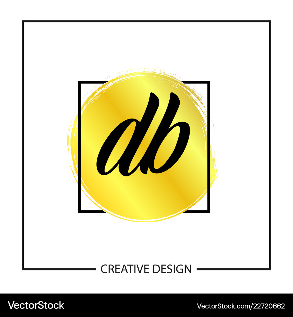 Initial letter db logo template design vector image