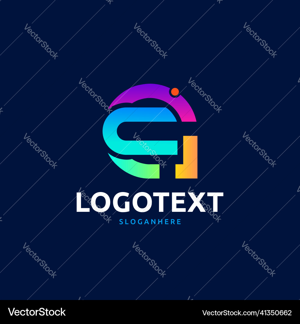Letter g logo colorful abstract Vector Image