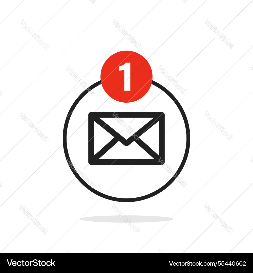 New message icon in flat style incoming inbox New message icon in flat style incoming inbox vector image