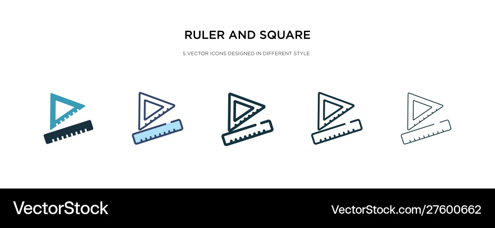 Ruler and square measuring tools icon Ruler and square measuring tools icon vector image
