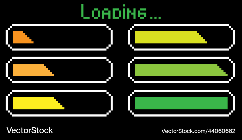 Set loading scale game element interface gui Set loading scale game element interface gui vector image