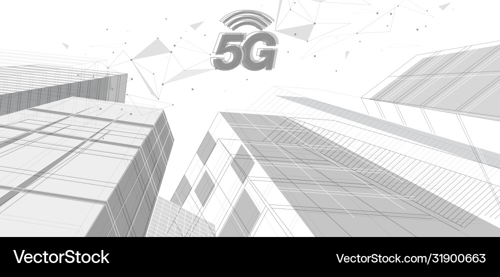 5g network wireless internet wi-fi connection 5g network wireless internet wi-fi connection vector image
