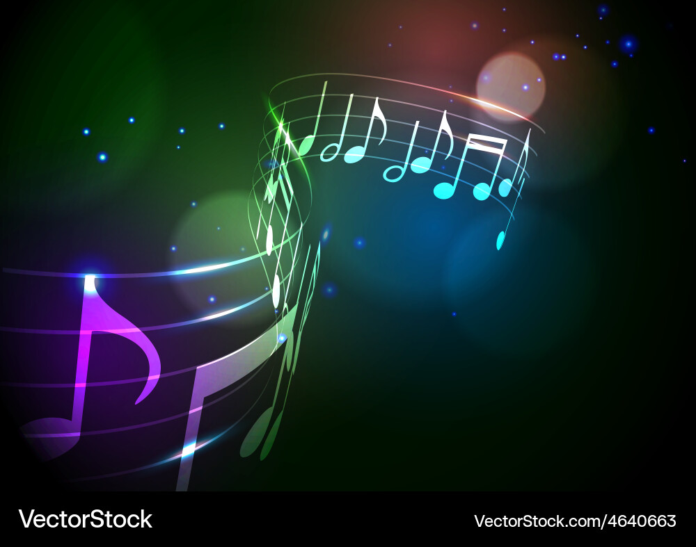 Abstract notes with light bokeh background vector image