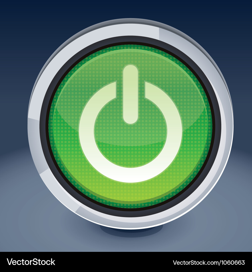 Abstract Power Button Icon vector image