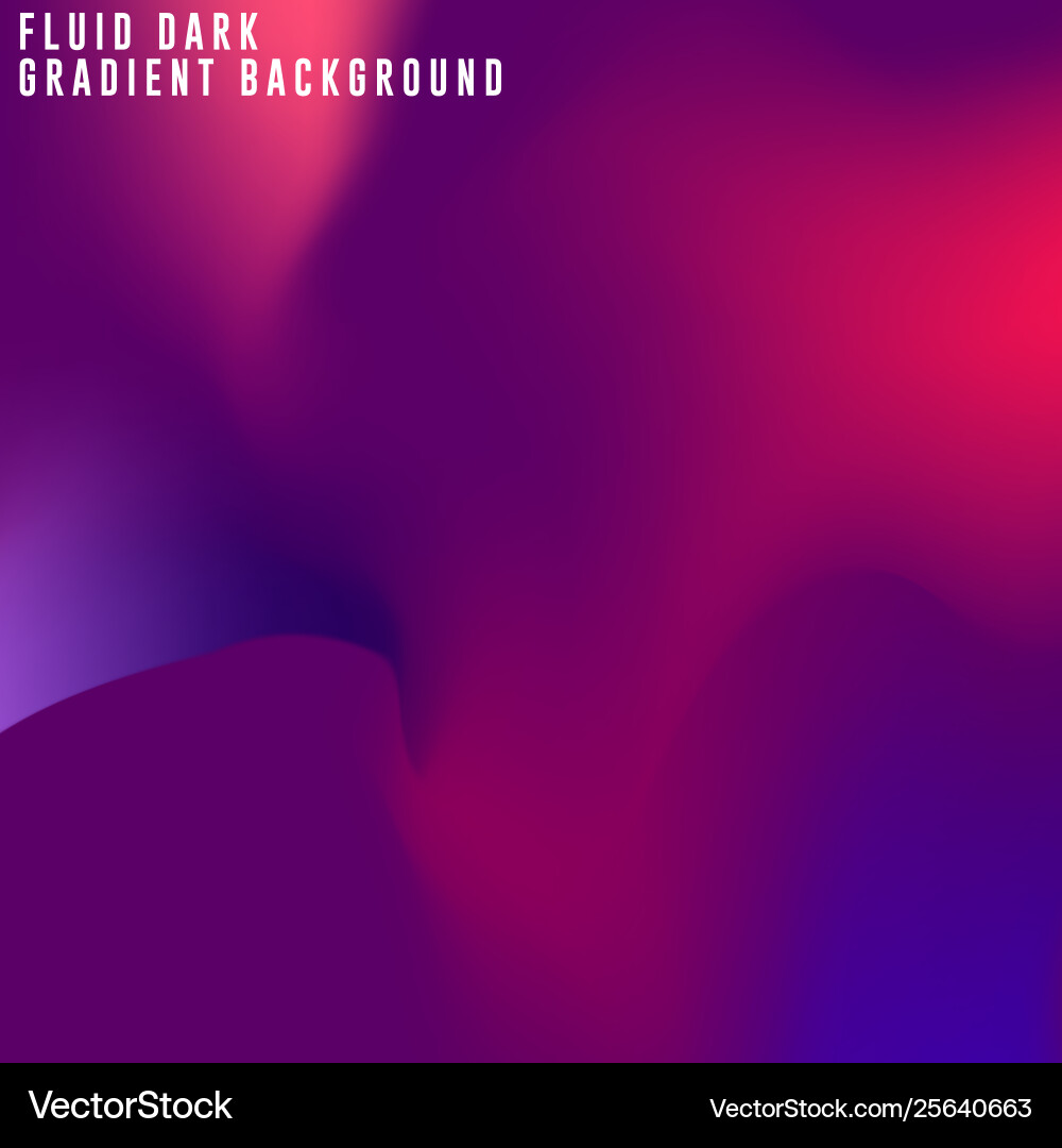 Dark fluid gradient background design abstract Vector Image