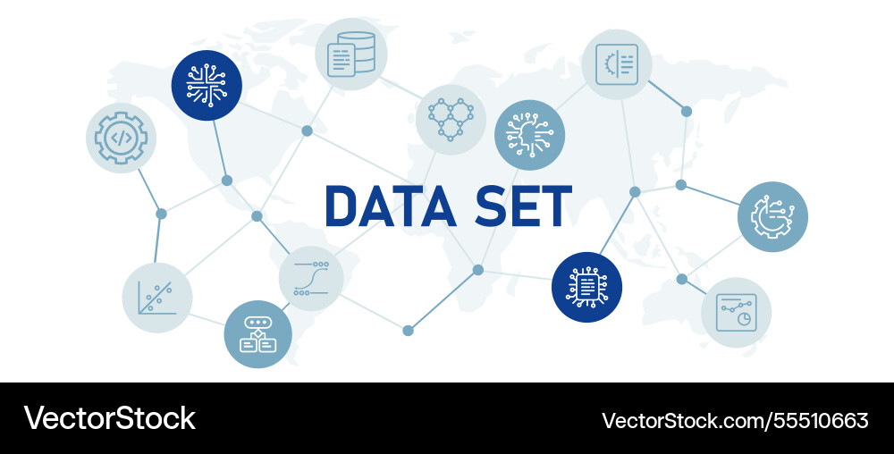 Data set big database catalog library concept icon Data set big database catalog library concept icon vector image