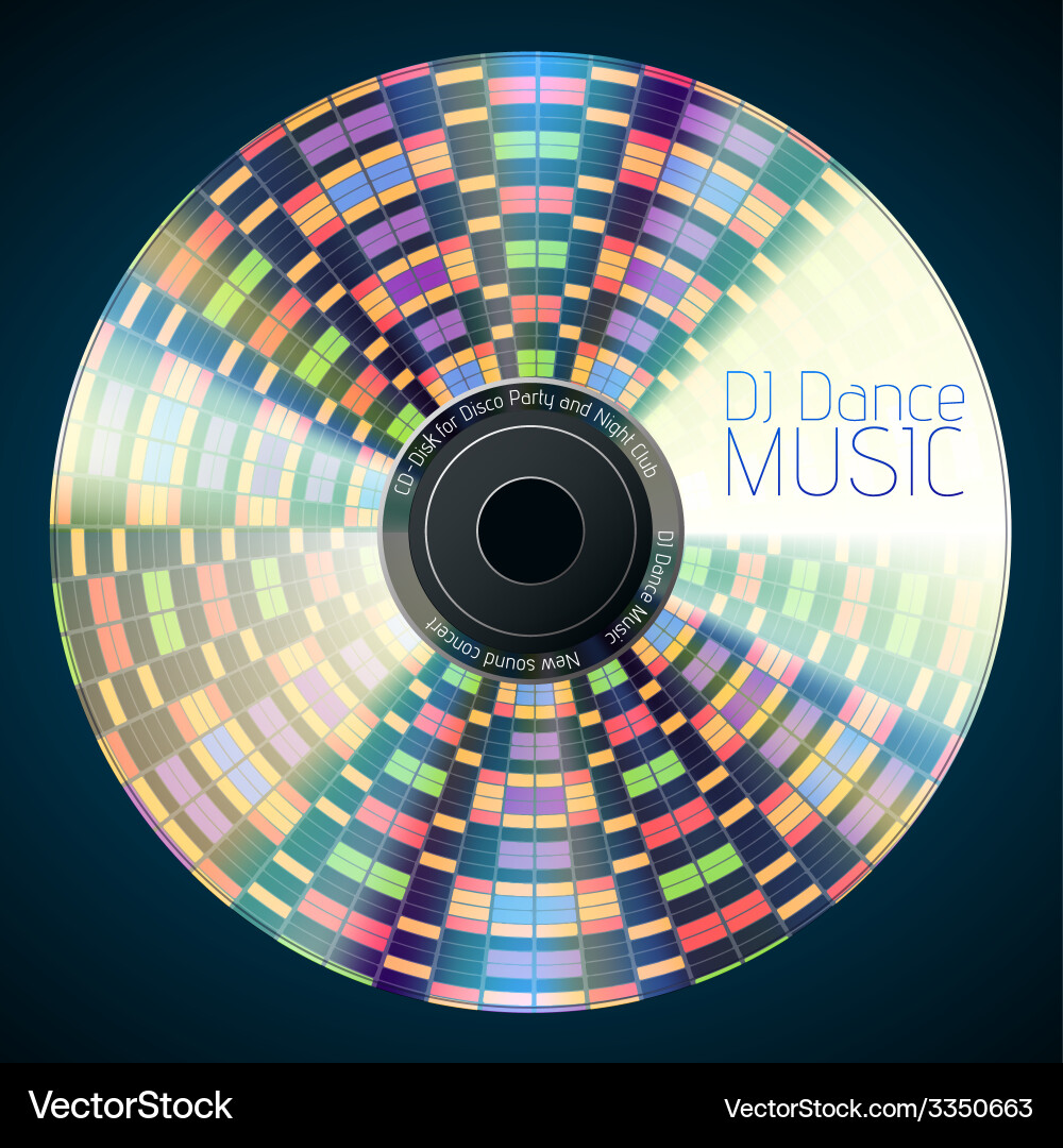 Disco abstract background record or disk vector image