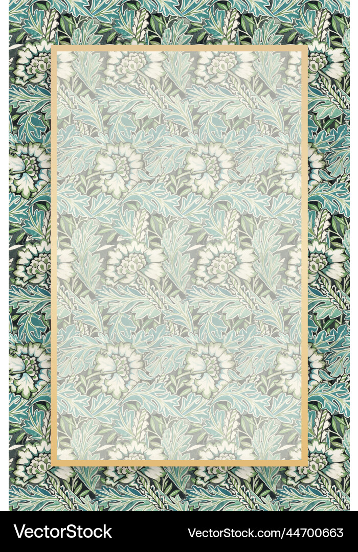 Floral Antique Frame Pattern Vector Image