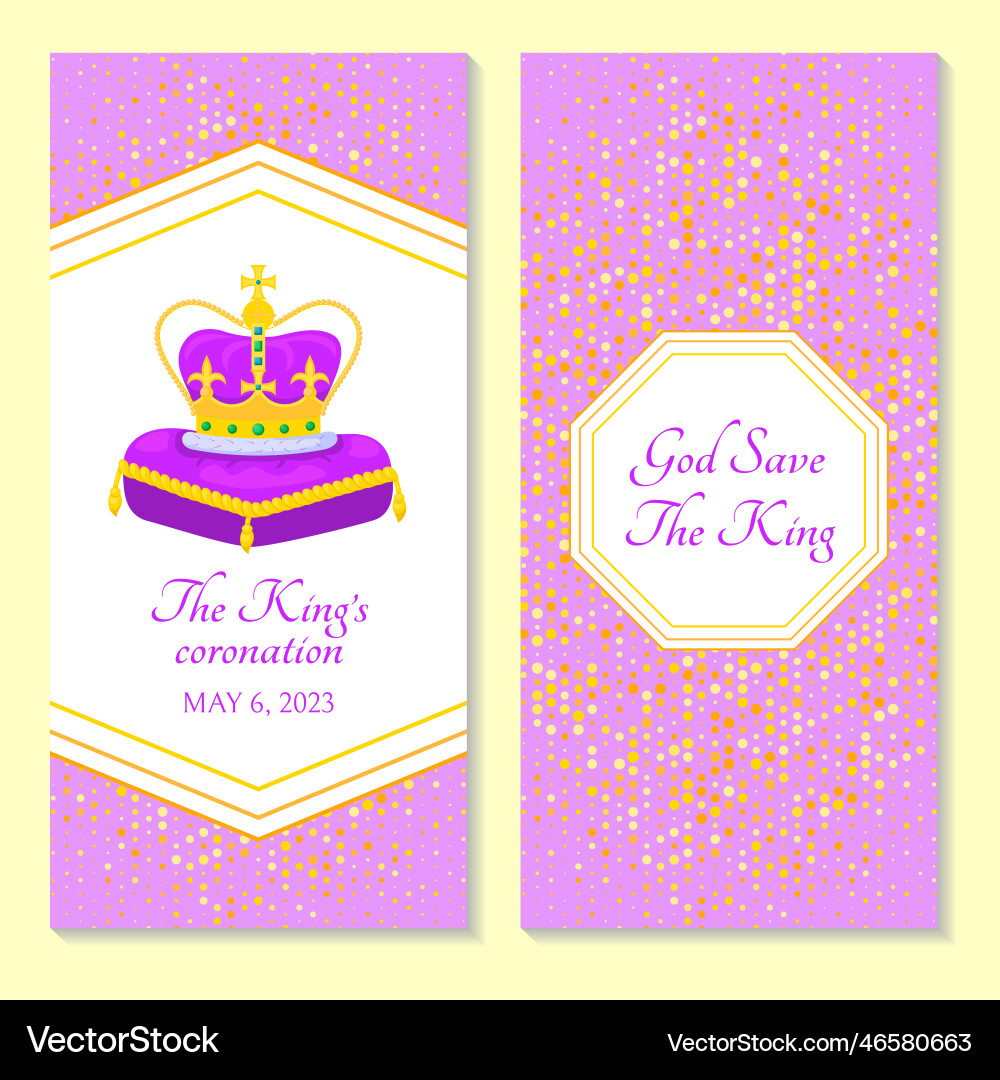 Flyer in honor of kings charles iii coronation Flyer in honor of kings charles iii coronation vector image