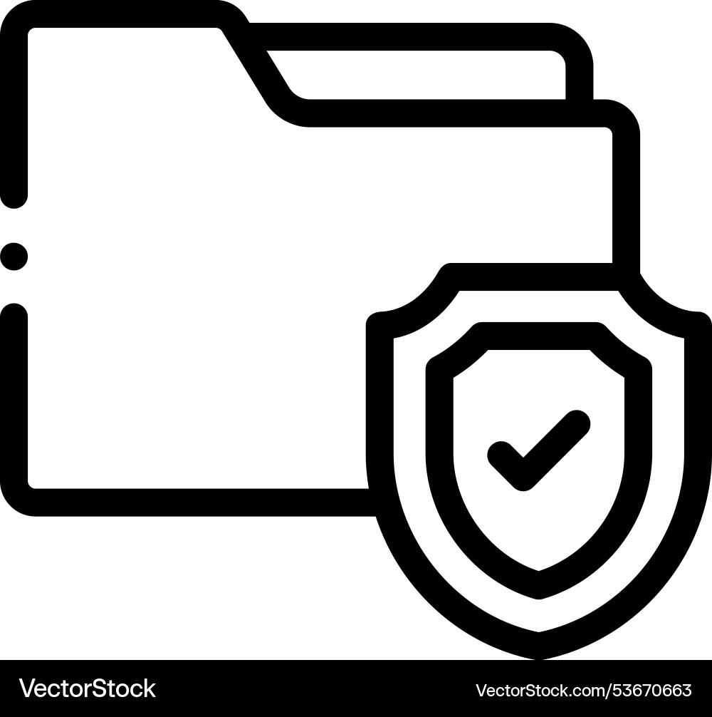Folder icon thin linear style design isolated Folder icon thin linear style design isolated vector image