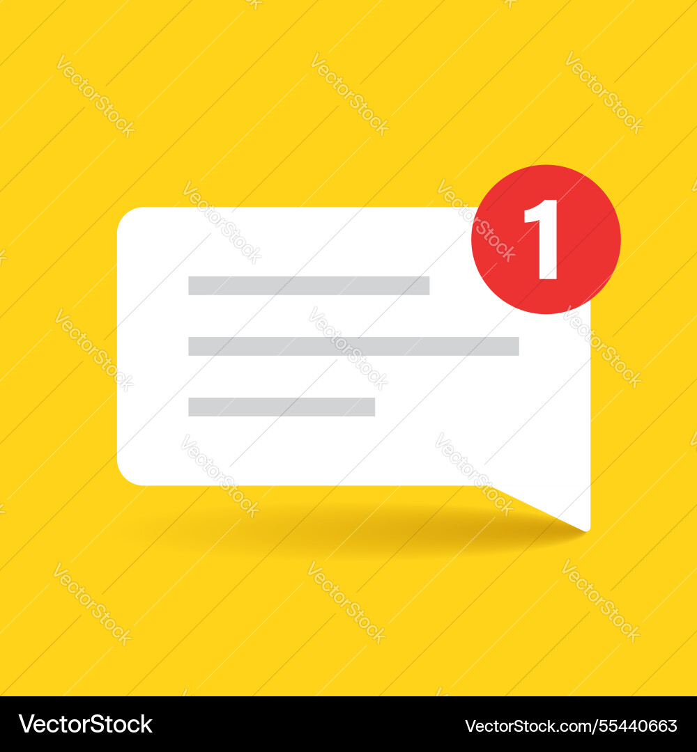 New message icon in flat style incoming inbox Vector Image