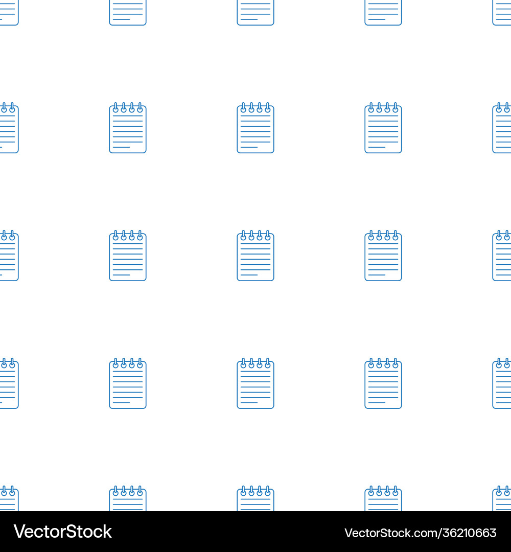 Notebook icon pattern seamless white background vector image