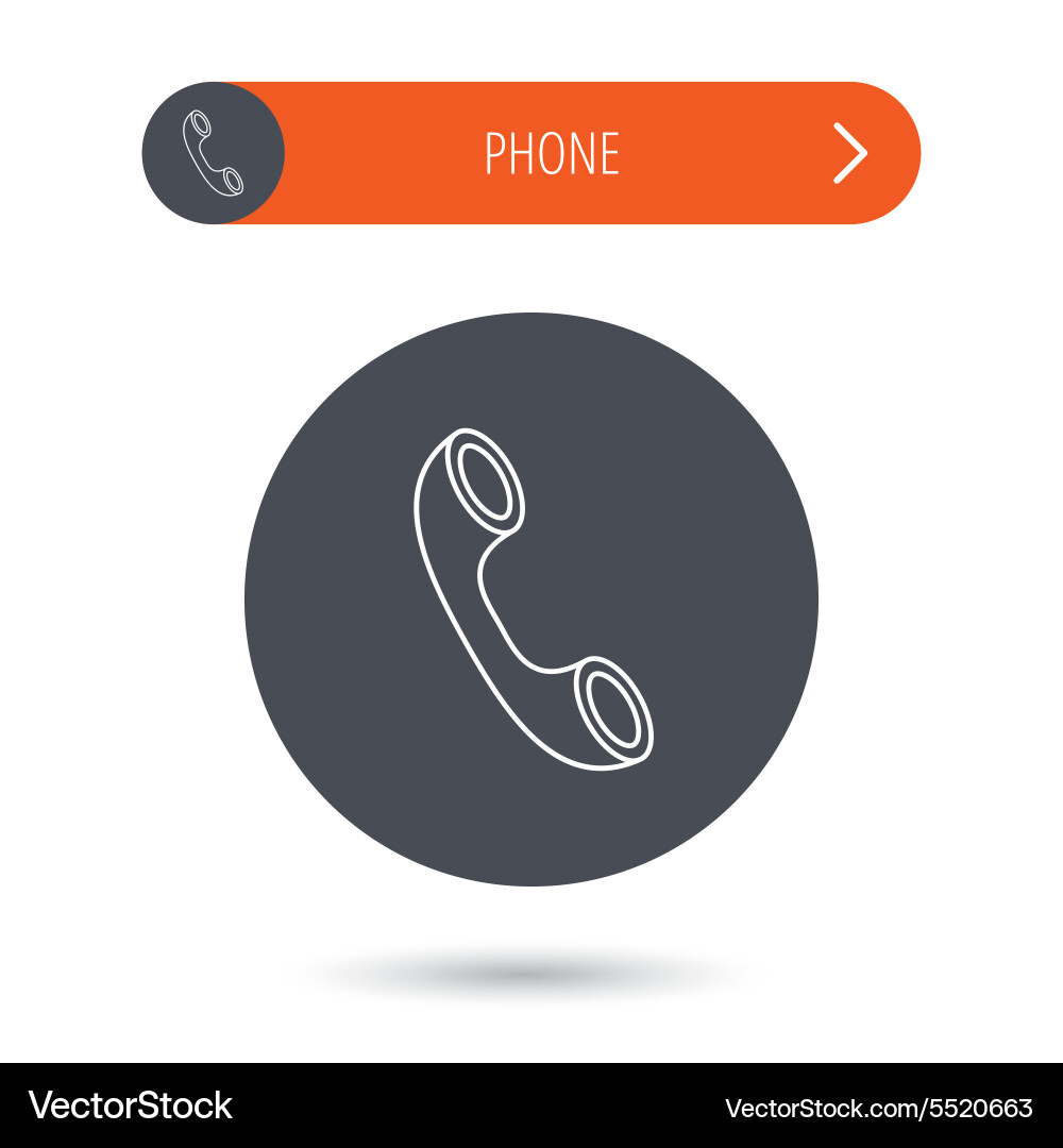 Phone icon call sign Royalty Free Vector Image