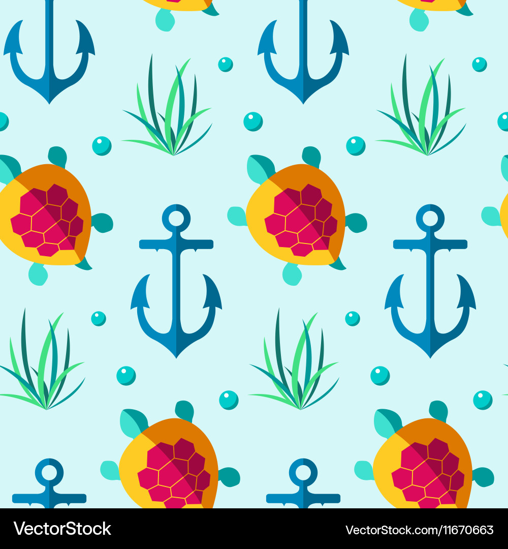 Seamless patterns nautical elements Vector Image