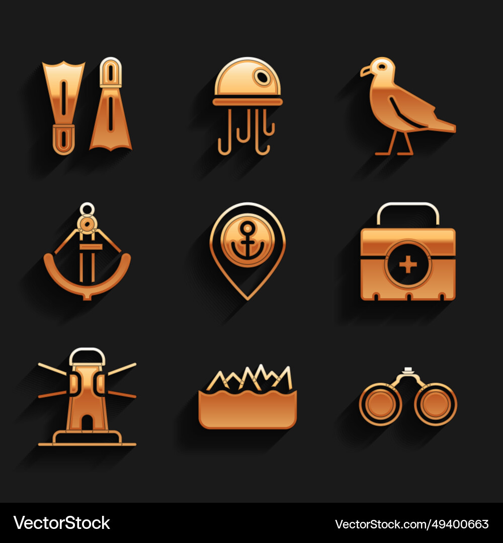 Set location with anchor sharp stone reefs Set location with anchor sharp stone reefs Vector Image