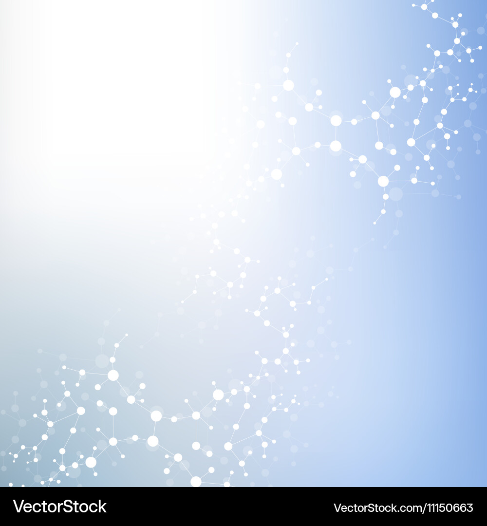 Structure molecule and communication dna atom vector image