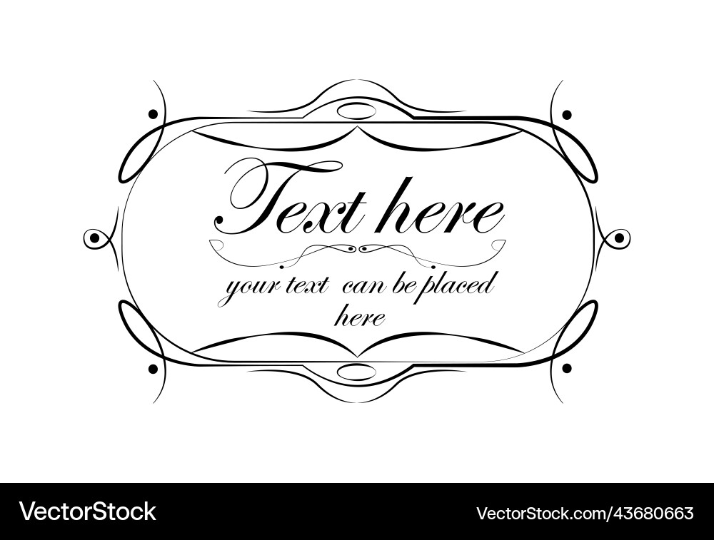 Template with text isolated empty field ornaments Template with text isolated empty field ornaments Vector Image