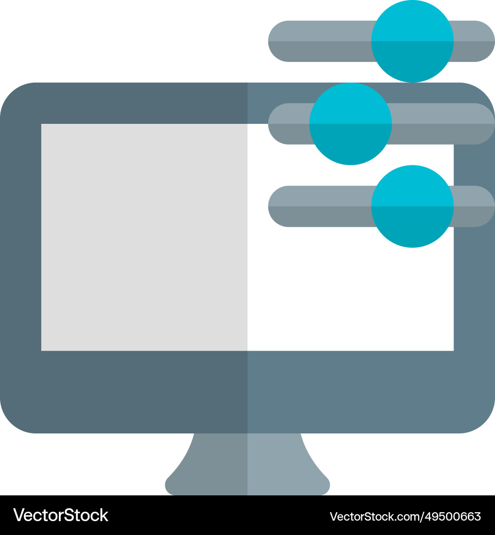 Using desktop equalizer for audio setting Vector Image