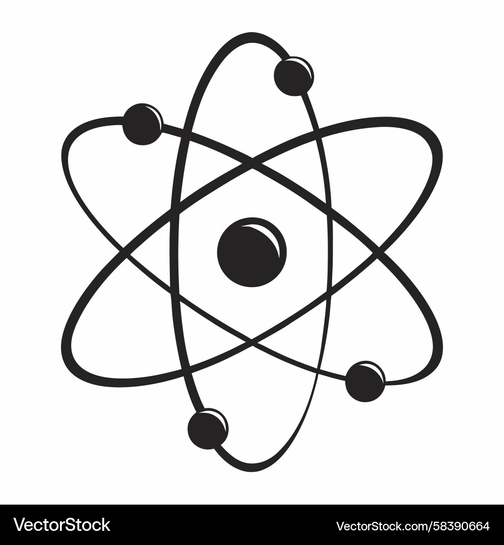 Atomic Structure Symbol Vector Image