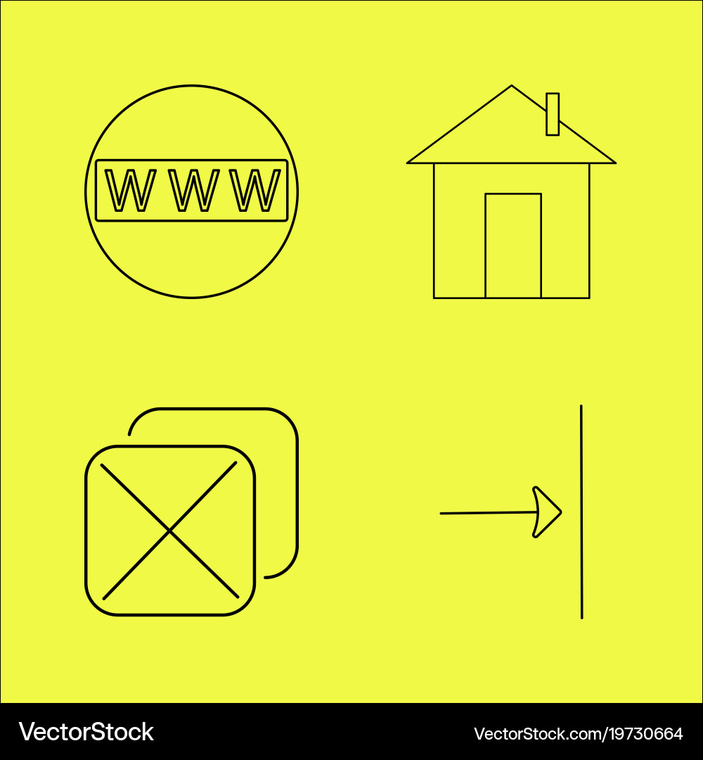 Essential linear icon set vector image