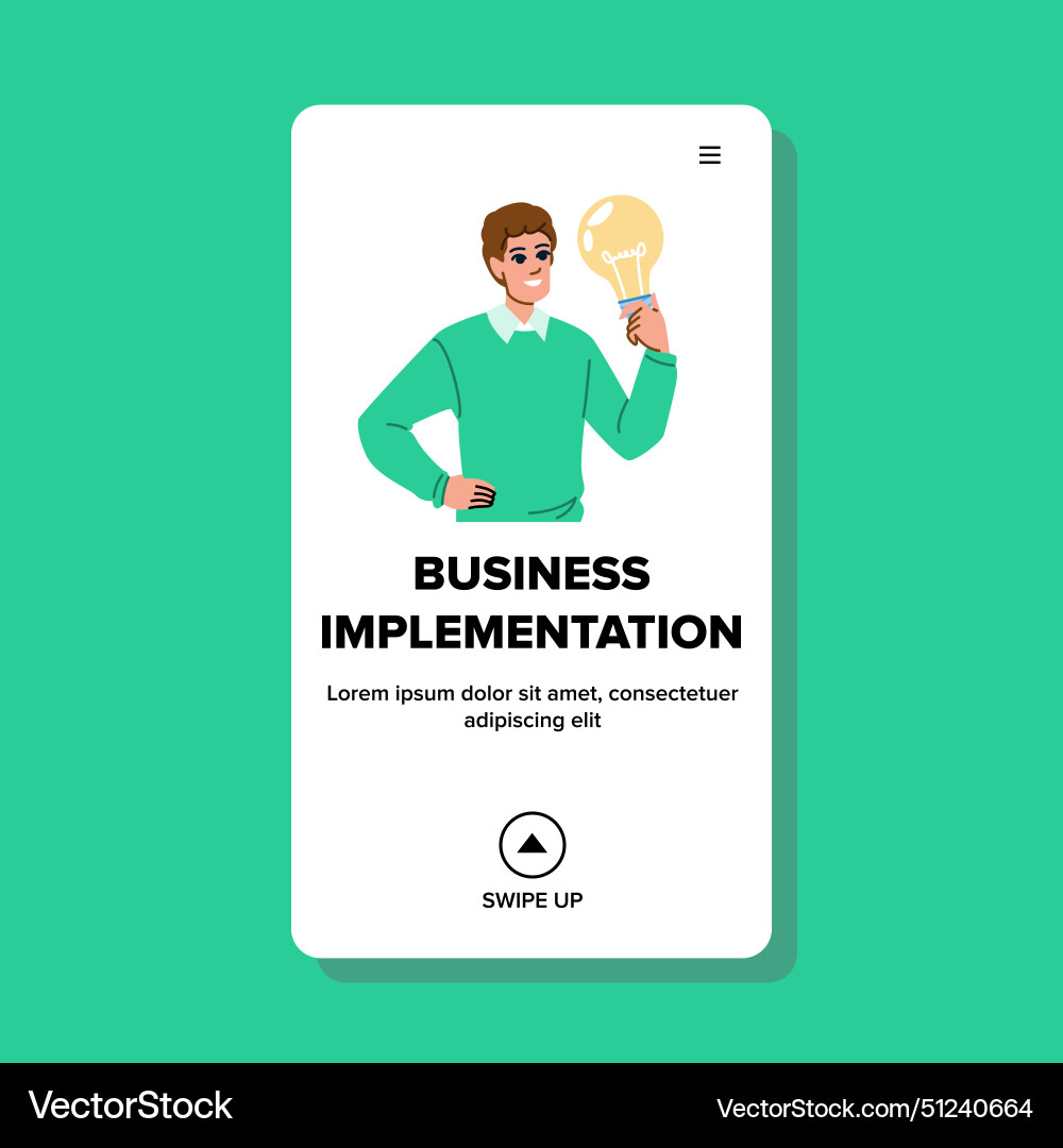 Execution business implementation Execution business implementation Vector Image