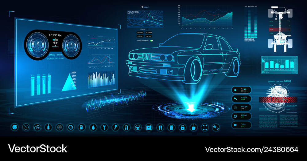 Futuristic user interface hud ui Futuristic user interface hud ui vector image
