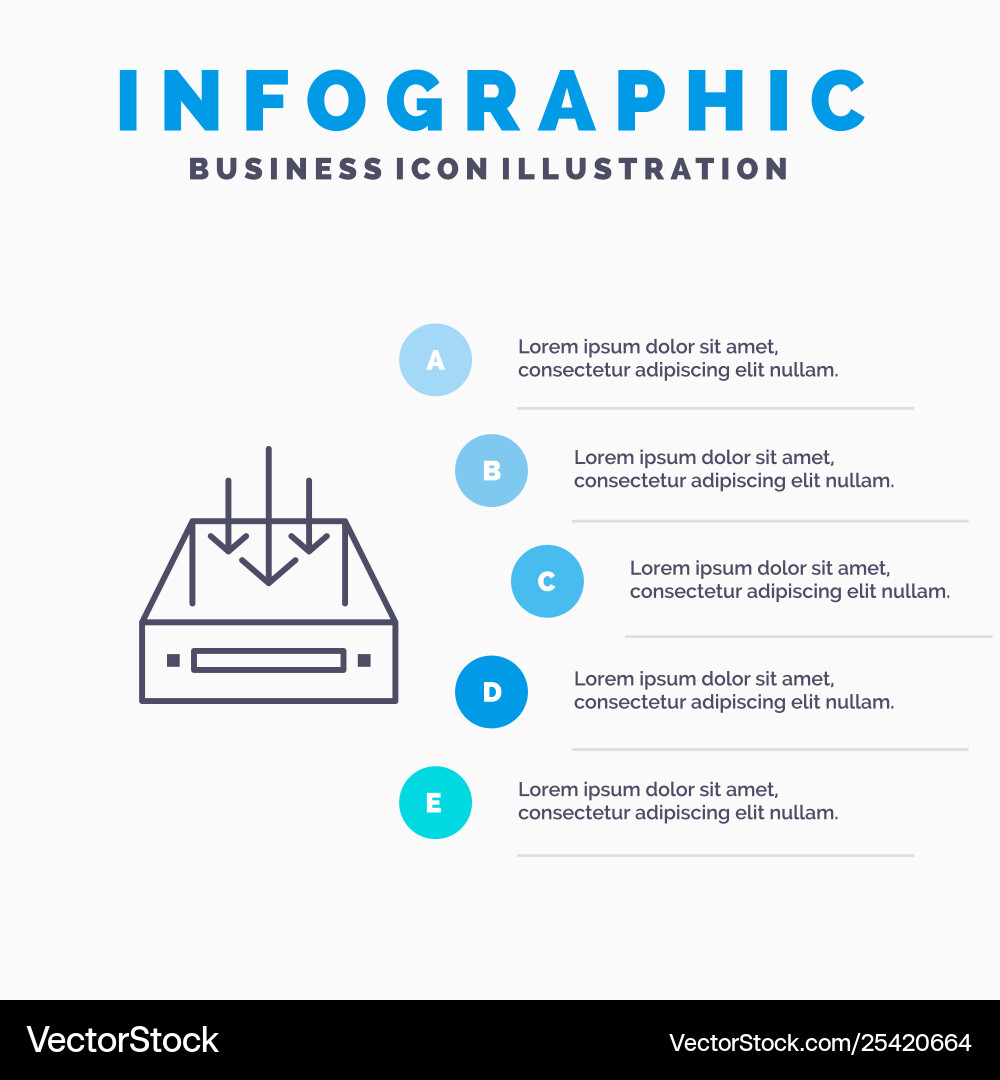 Inbox mail box container delivery parcel line Inbox mail box container delivery parcel line Vector Image