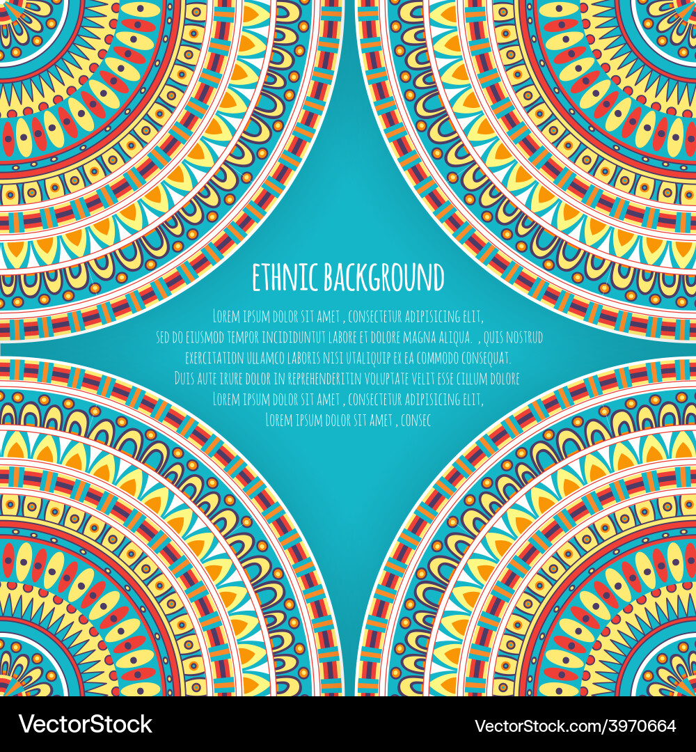Intricate Ethnic Pattern Background Vector Image