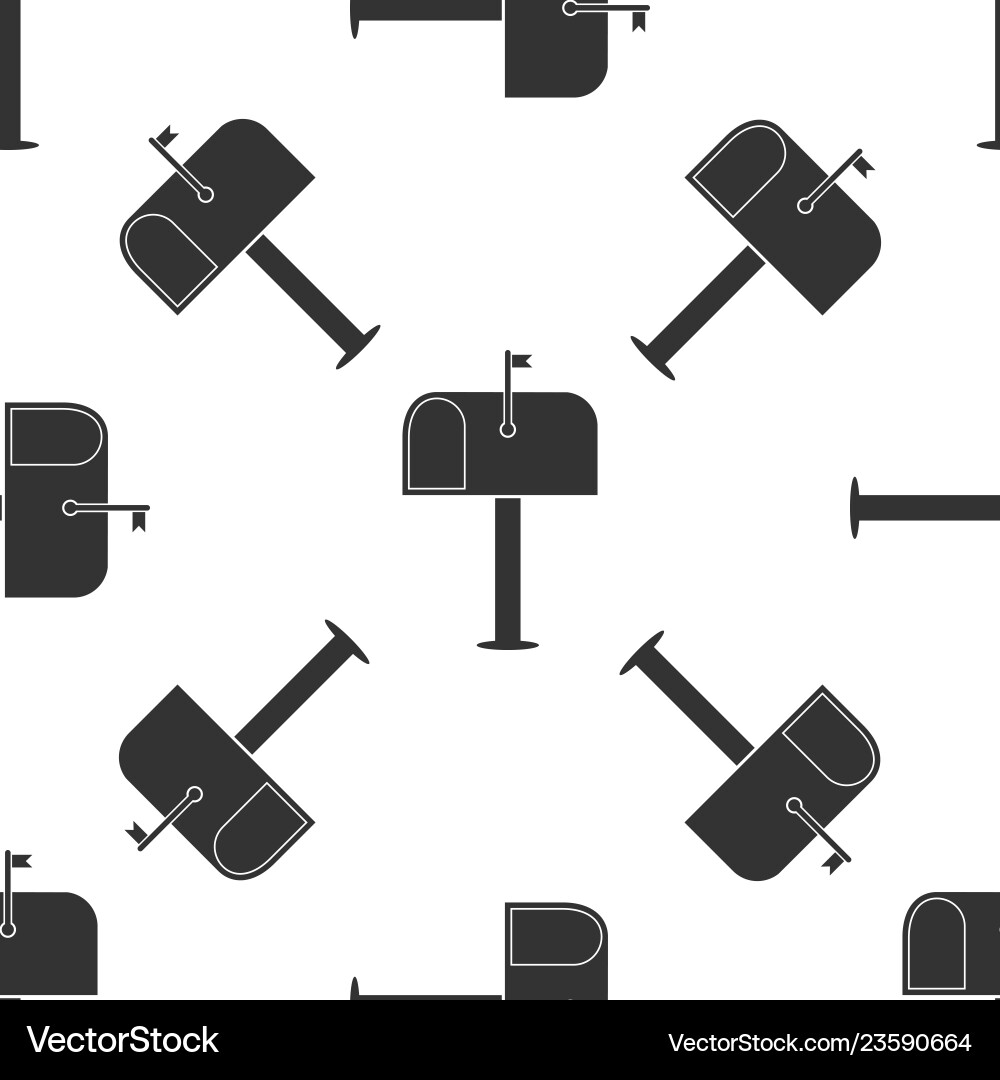 Mail box icon seamless pattern on white background Mail box icon seamless pattern on white background vector image