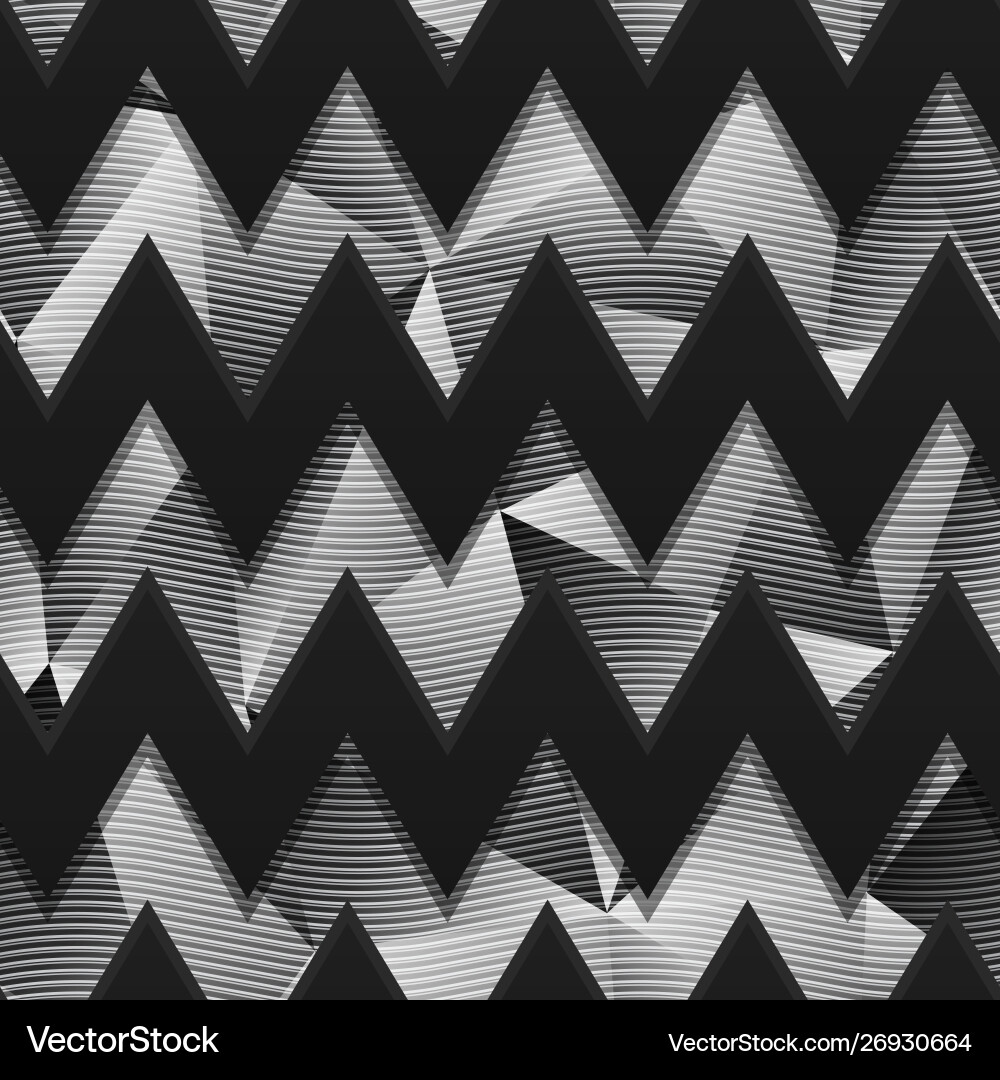 Monochrome zigzag pattern with carbon effect Monochrome zigzag pattern with carbon effect vector image