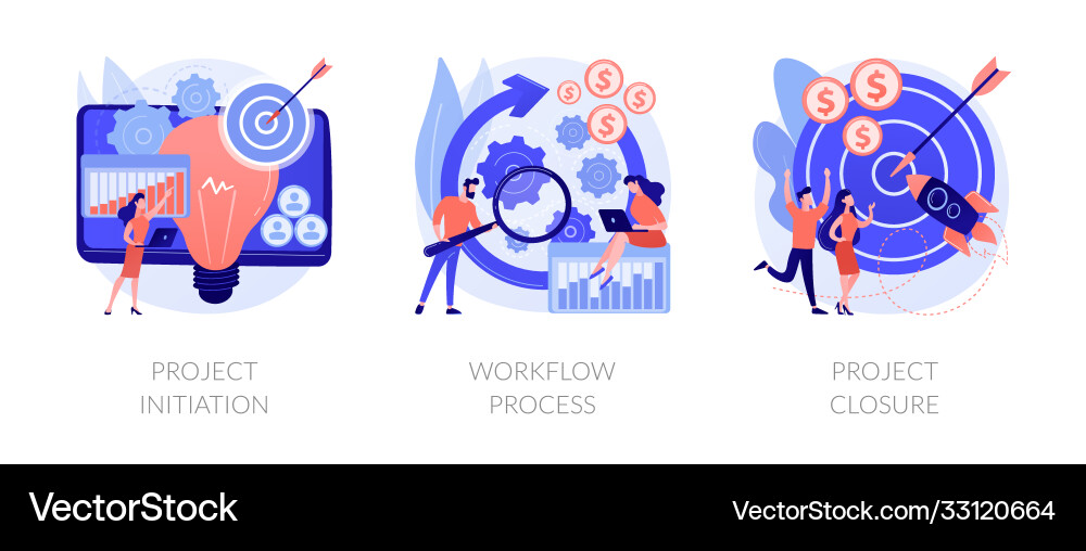 Project implementation abstract concept Project implementation abstract concept vector image