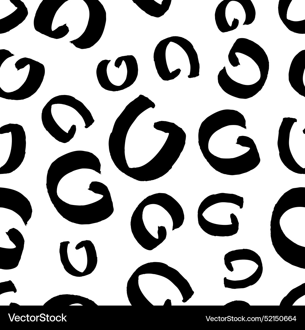 Seamless pattern with sketch circles shape vector image