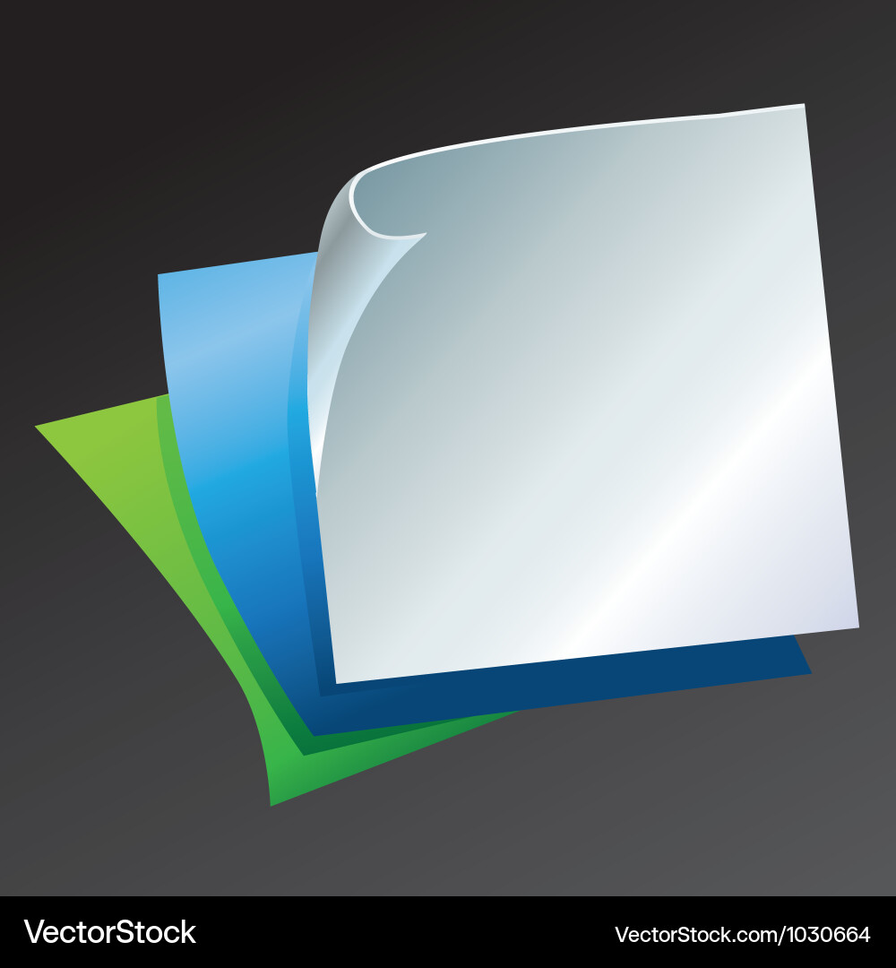 Template with paper pages Vector Image