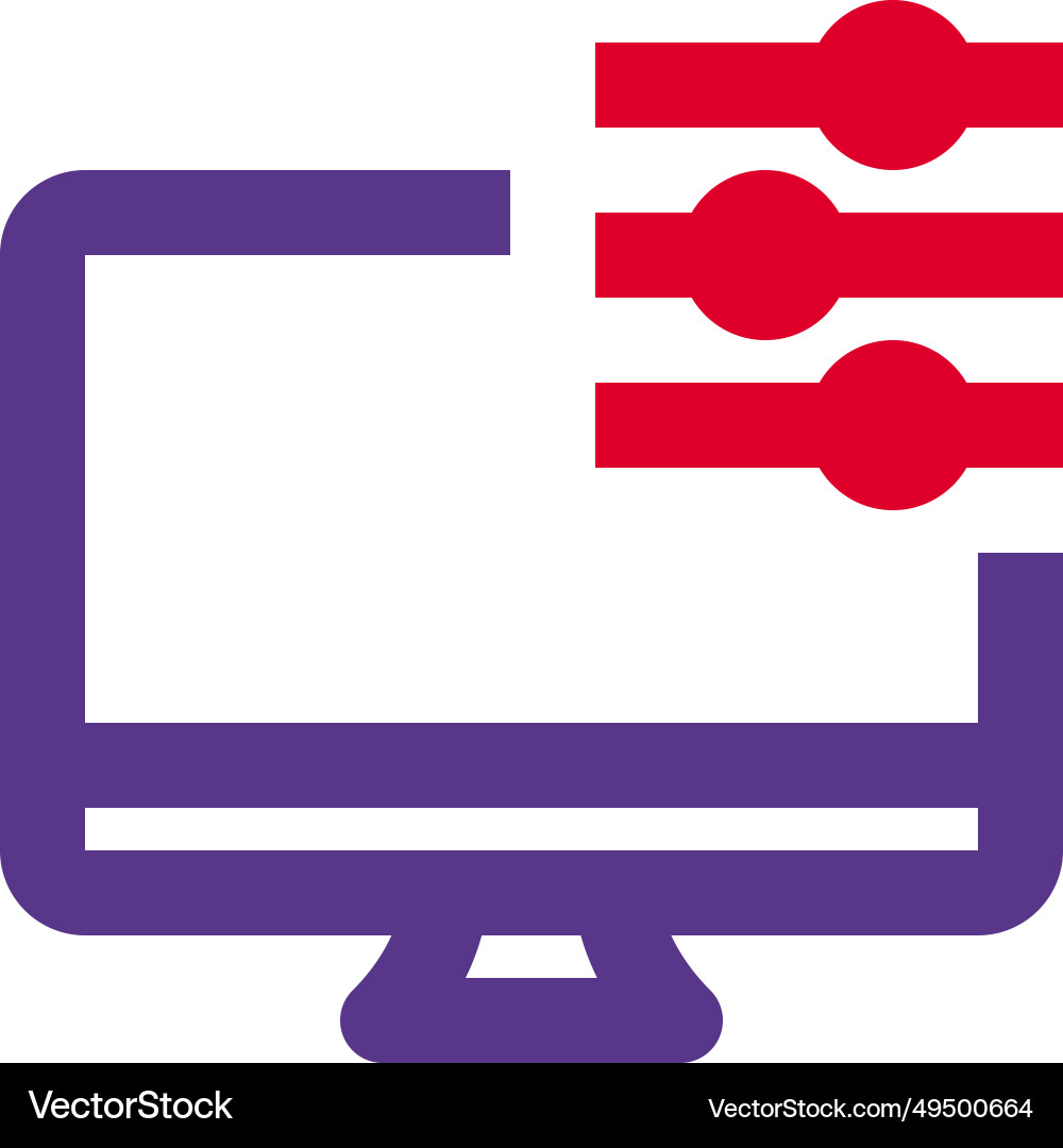 Using desktop equalizer for audio setting Vector Image