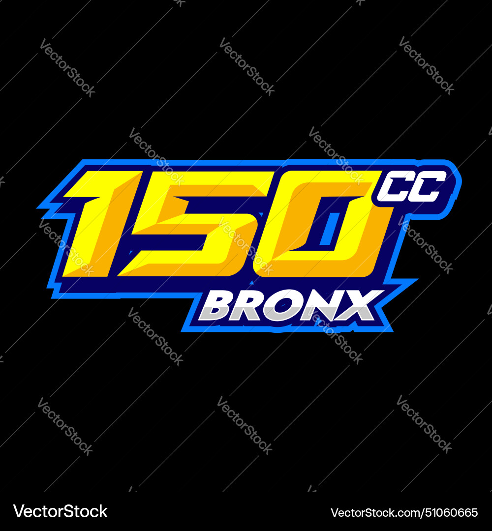 150cc race number logo template Vector Image