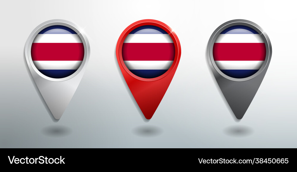 3d pointer tag and location marker with round 3d pointer tag and location marker with round vector image