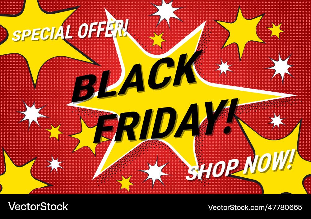 Black friday banner design template Black friday banner design template vector image