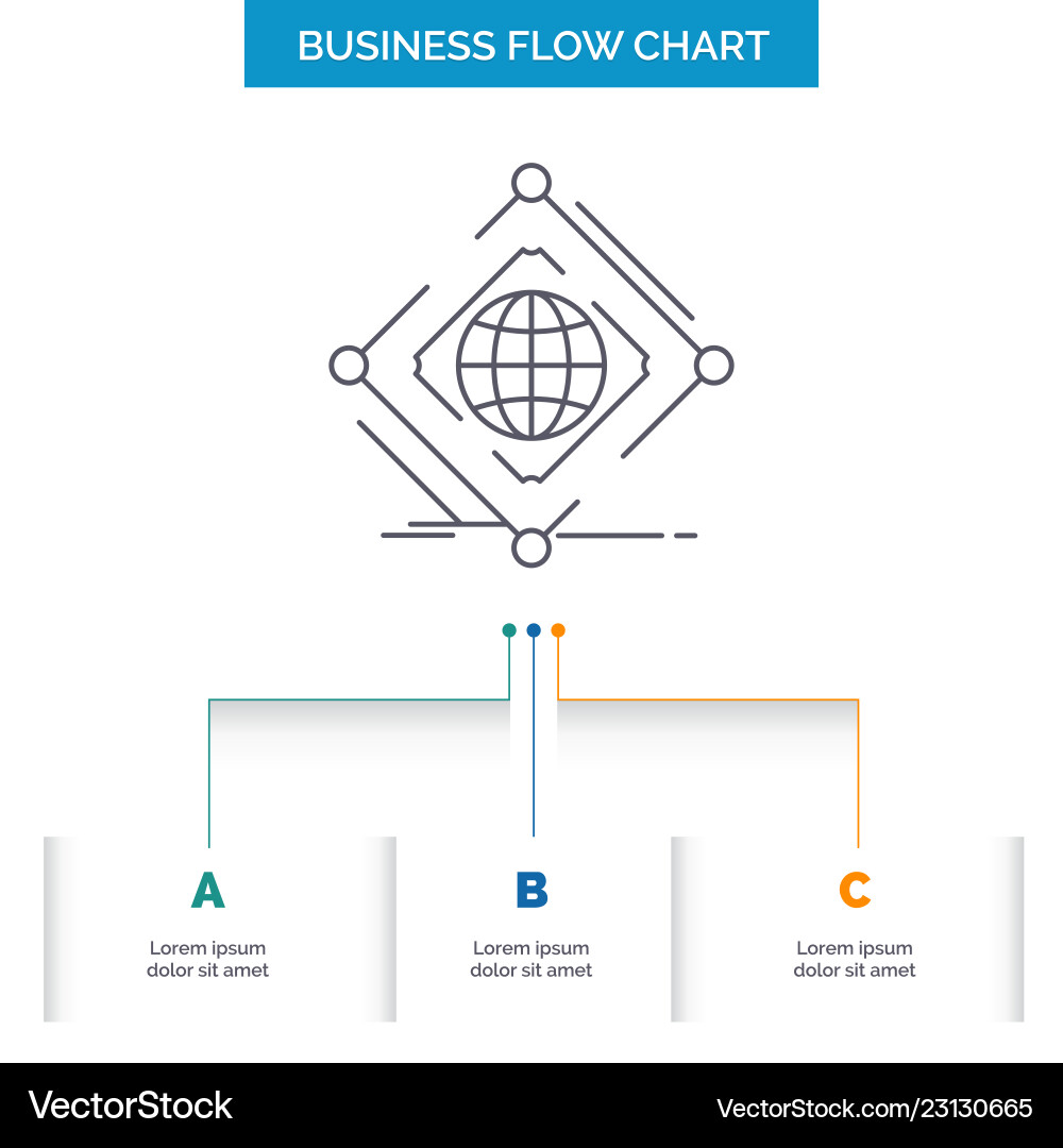 Complex global internet net web business flow Complex global internet net web business flow vector image