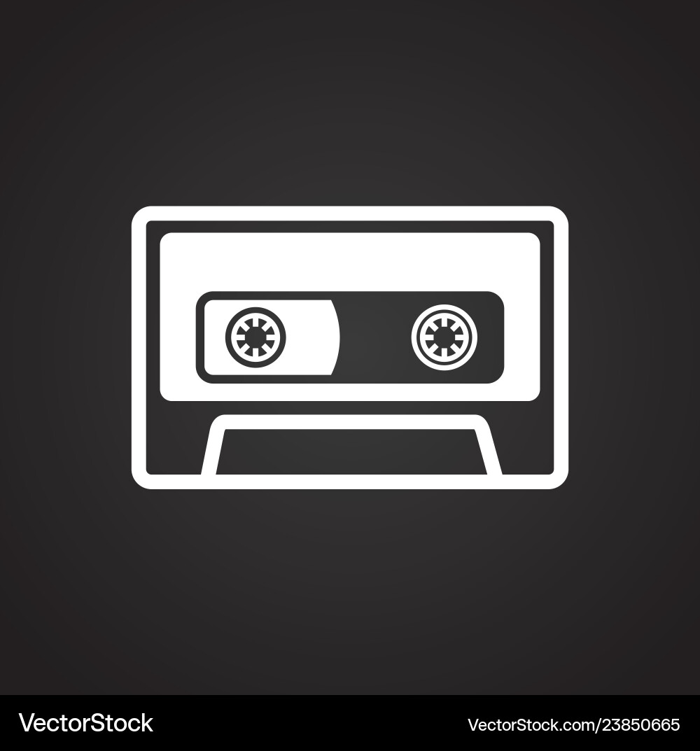 Data storage device icon on black background Data storage device icon on black background vector image