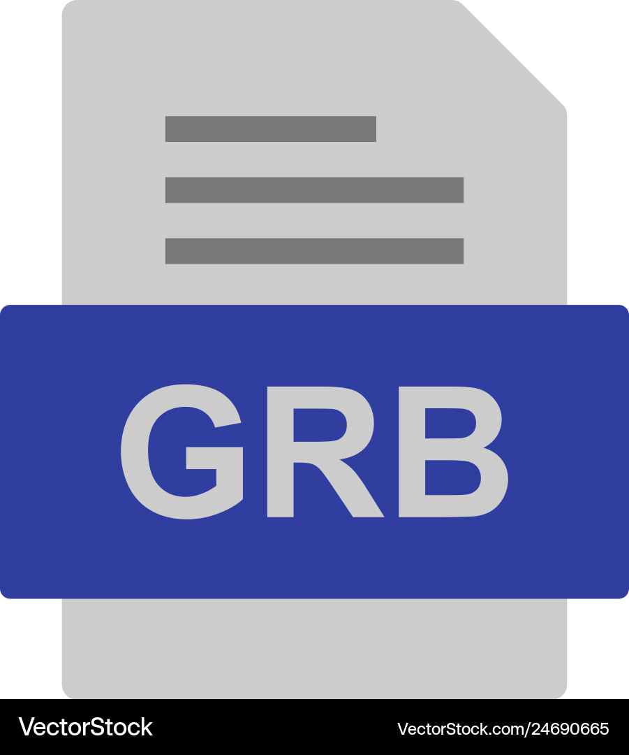 Grb file document icon vector image
