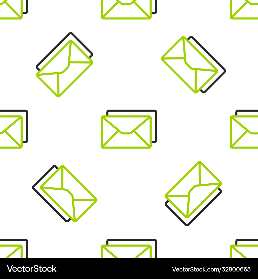 Line envelope icon isolated seamless pattern Vector Image