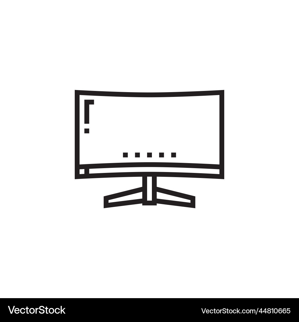 Monitor icon computer component outline Monitor icon computer component outline vector image