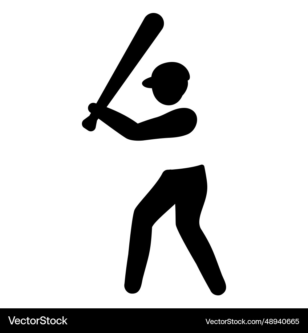 Olympic sport pictogram baseball Olympic sport pictogram baseball vector image