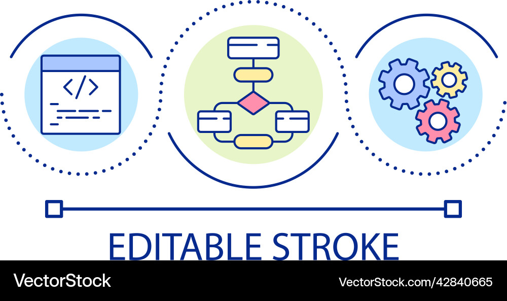 Programming loop concept icon Programming loop concept icon vector image