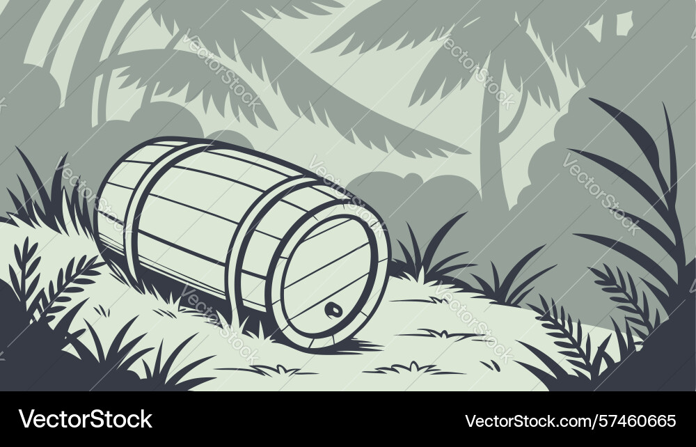Rolling barrel dynamic container in a green Vector Image