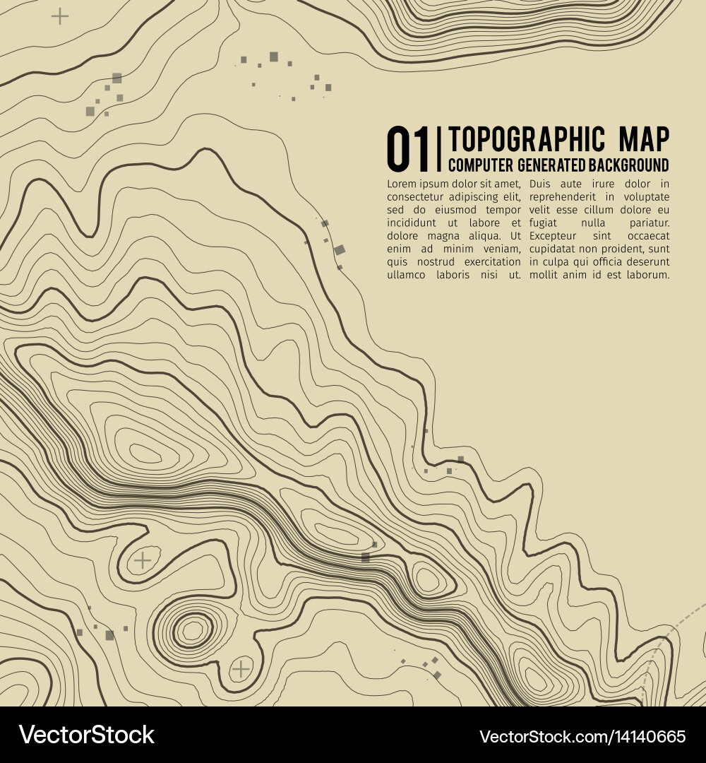 Topographic map background with space for copy vector image
