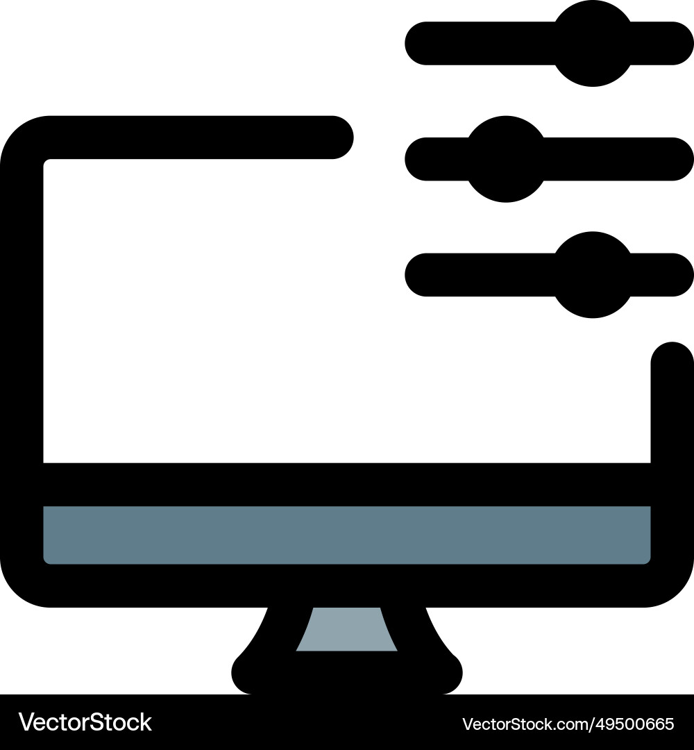 Using desktop equalizer for audio setting Vector Image