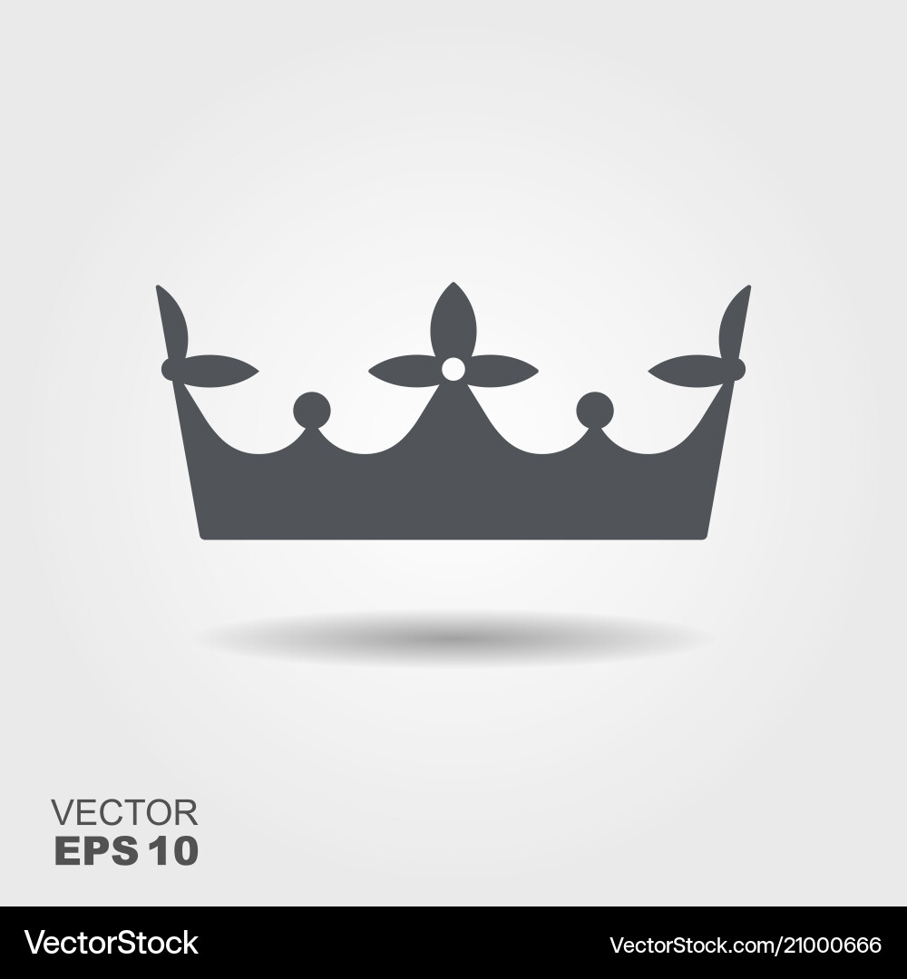 A crown in flat design style A crown in flat design style vector image