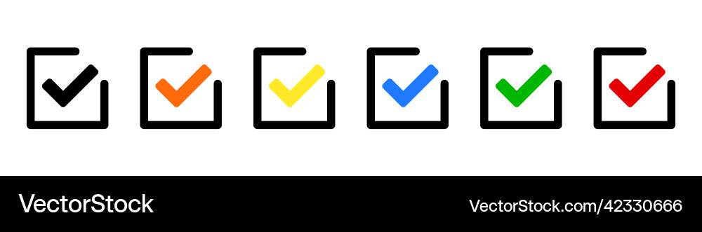 A set of checkbox and blank box icons A set of checkbox and blank box icons Vector Image