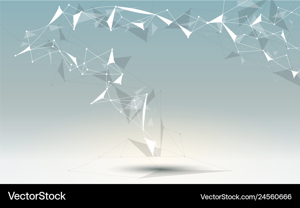 Abstract molecules with line node geometric low Abstract molecules with line node geometric low vector image